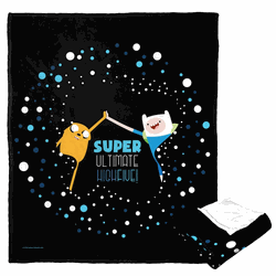 Cartoon Network Adventure Time Super Ultimate High Five Silk Touch Throw Blanket 50x60 Inches