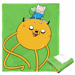 Cartoon Network Adventure Time Taking A Ride Silk Touch Throw Blanket 50x60 Inches