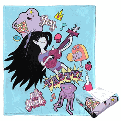 Cartoon Network Adventure Time Tasty Tunes Silk Touch Throw Blanket 50x60 Inches