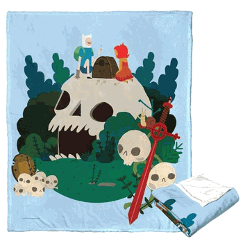 Cartoon Network Adventure Time Treasure Awaits Silk Touch Throw Blanket 50x60 Inches