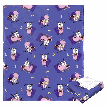 Cartoon Network Courage The Cowardly Dog Night Terrors Silk Touch Throw Blanket 50x60 Inches