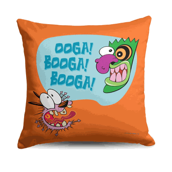 Cartoon Network Courage The Cowardly Dog Ooga Booga Throw Pillow 18x18 Inches