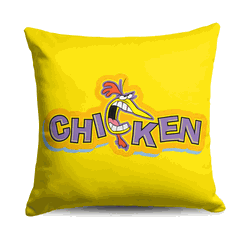 Cartoon Network Cow And Chicken Chicken Throw Pillow 18x18 Inches