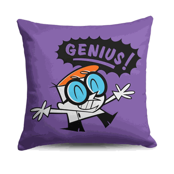 Cartoon Network Dexter's Laboratory Boy Genius Throw Pillow 18x18 Inches