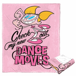 Cartoon Network Dexter's Laboratory Check Out My Dance Moves Silk Touch Throw Blanket 50x60 Inches