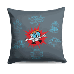 Cartoon Network Dexter's Laboratory Robo Creations Throw Pillow 18x18 Inches