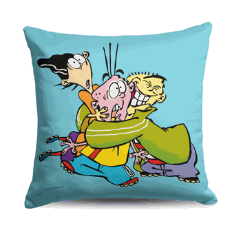 Cartoon Network Ed Edd N Eddy Bro Hug Throw Pillow 18x18 Inches