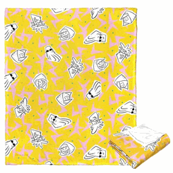 Cartoon Network Johnny Bravo Johnny And Friends Silk Touch Throw Blanket 50x60 Inches
