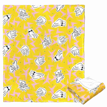Cartoon Network Johnny Bravo Johnny And Friends Silk Touch Throw Blanket 50x60 Inches