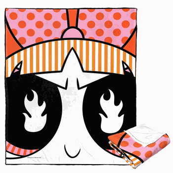 Cartoon Network Powerpuff Girls Blossom Fiirey Eyes Silk Touch Throw Blanket 50x60 Inches