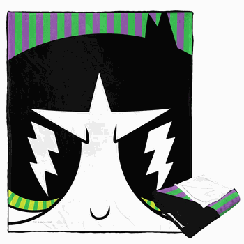 Cartoon Network Powerpuff Girls Buttercup Lightning Eyes Silk Touch Throw Blanket 50x60 Inches