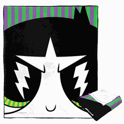 Cartoon Network Powerpuff Girls Buttercup Lightning Eyes Silk Touch Throw Blanket 50x60 Inches