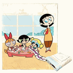 Cartoon Network Powerpuff Girls Classtime Fun Silk Touch Throw Blanket 50x60 Inches