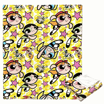 Cartoon Network Powerpuff Girls Fighting Crime Silk Touch Throw Blanket 50x60 Inches
