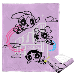 Cartoon Network Powerpuff Girls Flying High Silk Touch Throw Blanket 50x60 Inches
