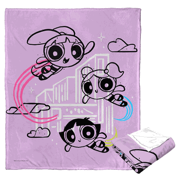 Cartoon Network Powerpuff Girls Flying High Silk Touch Throw Blanket 50x60 Inches
