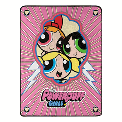 Cartoon Network Powerpuff Girls Peeking Puffs Micro Raschel Throw 46x60 Inches