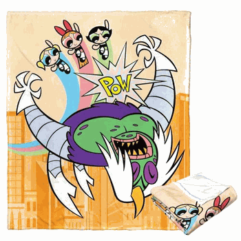 Cartoon Network Powerpuff Girls Saving The Day Silk Touch Throw Blanket 50x60 Inches