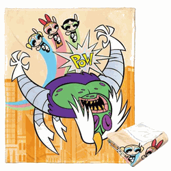 Cartoon Network Powerpuff Girls Saving The Day Silk Touch Throw Blanket 50x60 Inches