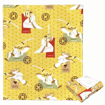 Cartoon Network Samurai Jack Fighting Jack Silk Touch Throw Blanket 50x60 Inches