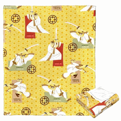 Cartoon Network Samurai Jack Fighting Jack Silk Touch Throw Blanket 50x60 Inches
