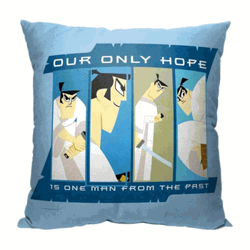 Cartoon Network Samurai Jack Only Hope From The Past Throw Pillow 18x18 Inches