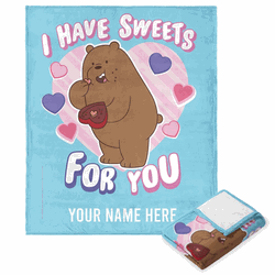 Cartoon Network We Bare Bears Sweets For You Personalized Silk Touch Throw Blanket 50x60 Inches
