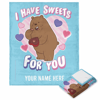 Cartoon Network We Bare Bears Sweets For You Personalized Silk Touch Throw Blanket 50x60 Inches