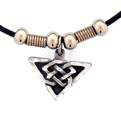 Celtic Triangle Adjustable Cord Necklace