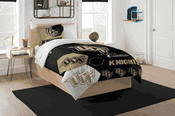 NCAA Central Florida Golden Knights Hexagon Twin Comforter Set