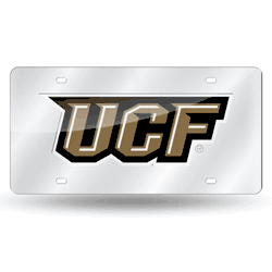 Central Florida Golden Knights UCF 12" x 6" Silver Laser Cut Tag For Car/Truck/SUV