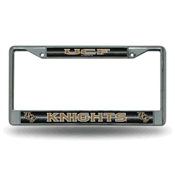 Central Florida Golden Knights UCF Classic 12" x 6" Silver Bling Chrome Car/Truck/SUV Auto Accessory