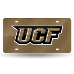 Central Florida Golden Knights UCF Gold 12" x 6" Laser Cut Tag For Car/Truck/SUV
