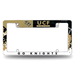 Central Florida Golden Knights UCF Primary 12" x 6" Chrome All Over Automotive License Plate Frame for Car/Truck/SUV