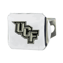 Central Florida Knights Chrome Metal Hitch Cover with Chrome Metal 3D Emblem