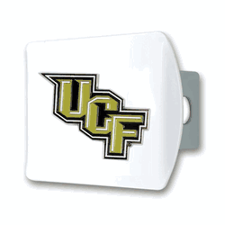 Central Florida White Metal Hitch Cover with  3D Color Emblem