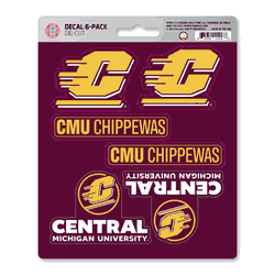 Central Michigan Chippewas 6 Count Mini Decal Sticker Pack