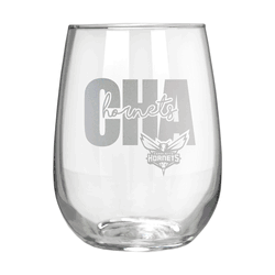 Charlotte Hornets 17oz Stemmless Wine Glass
