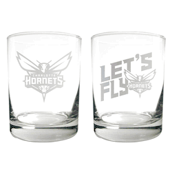 Charlotte Hornets 2pc Rocks Glass Set