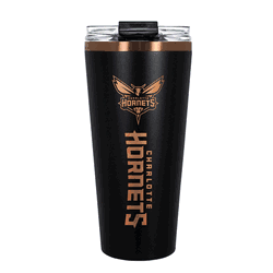Charlotte Hornets 32oz Black and Copper Big Slim with Straw