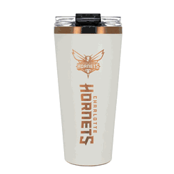 Charlotte Hornets 32oz Crme and Copper Big Slim Tumbler with Straw