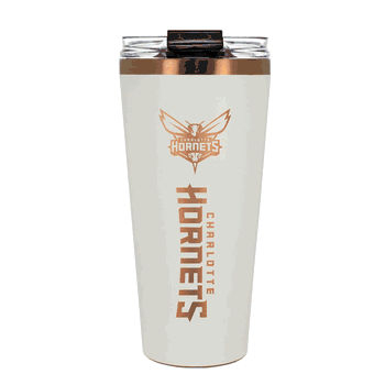 Charlotte Hornets 32oz Crme and Copper Big Slim Tumbler with Straw