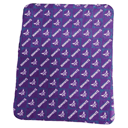 Charlotte Hornets 50x60 Repeating Pattern Fleece Throw