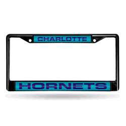 Charlotte Hornets Black Laser Chrome Frame