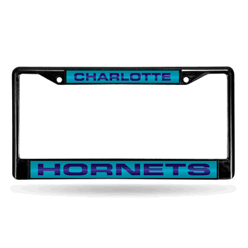 Charlotte Hornets Black Laser Chrome Frame