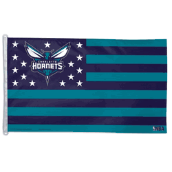 Charlotte Hornets Flag 3x5 Deluxe Style Stars and Stripes Design