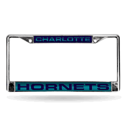 Charlotte Hornets Laser Chrome Frame