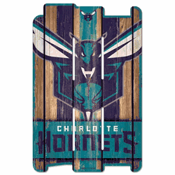 Charlotte Hornets Sign 11x17 Wood Fence Style