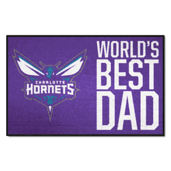Charlotte Hornets Starter Mat Accent Rug - 19in. x 30in. World's Best Dad Starter Mat