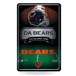 Chicago Bears  11" x 17" Metal Home Dcor Sign